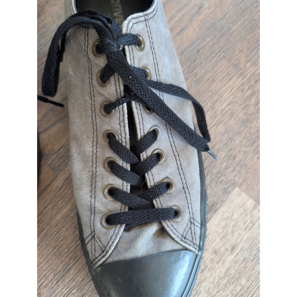Converse Chuck Taylor All Star Sz 11  Low Top Canvas Denim Grey/Black Studs - Picture 3 of 16